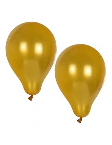 Dos globos color amarillo oro